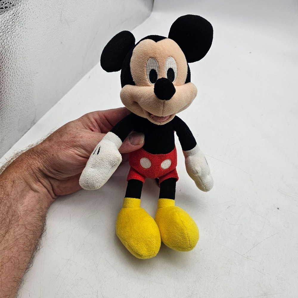 Disney Mickey Mouse Plush Stuffed Toy Just Play Small Red Shorts Yellow Shoes